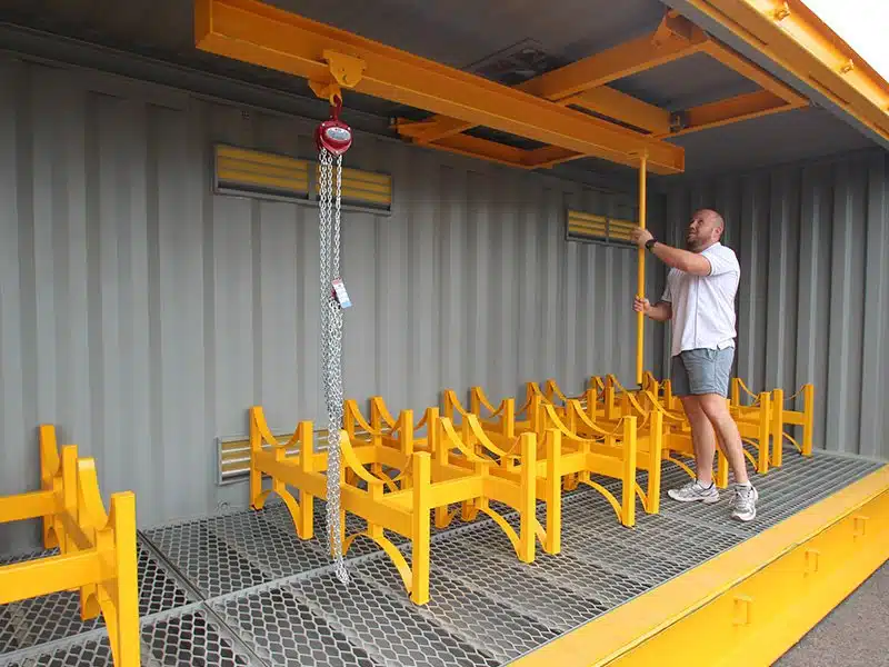 Dangerous Goods Container With Gantry System