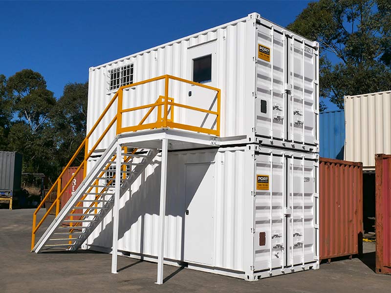 Two Storey Container Worksite Combo